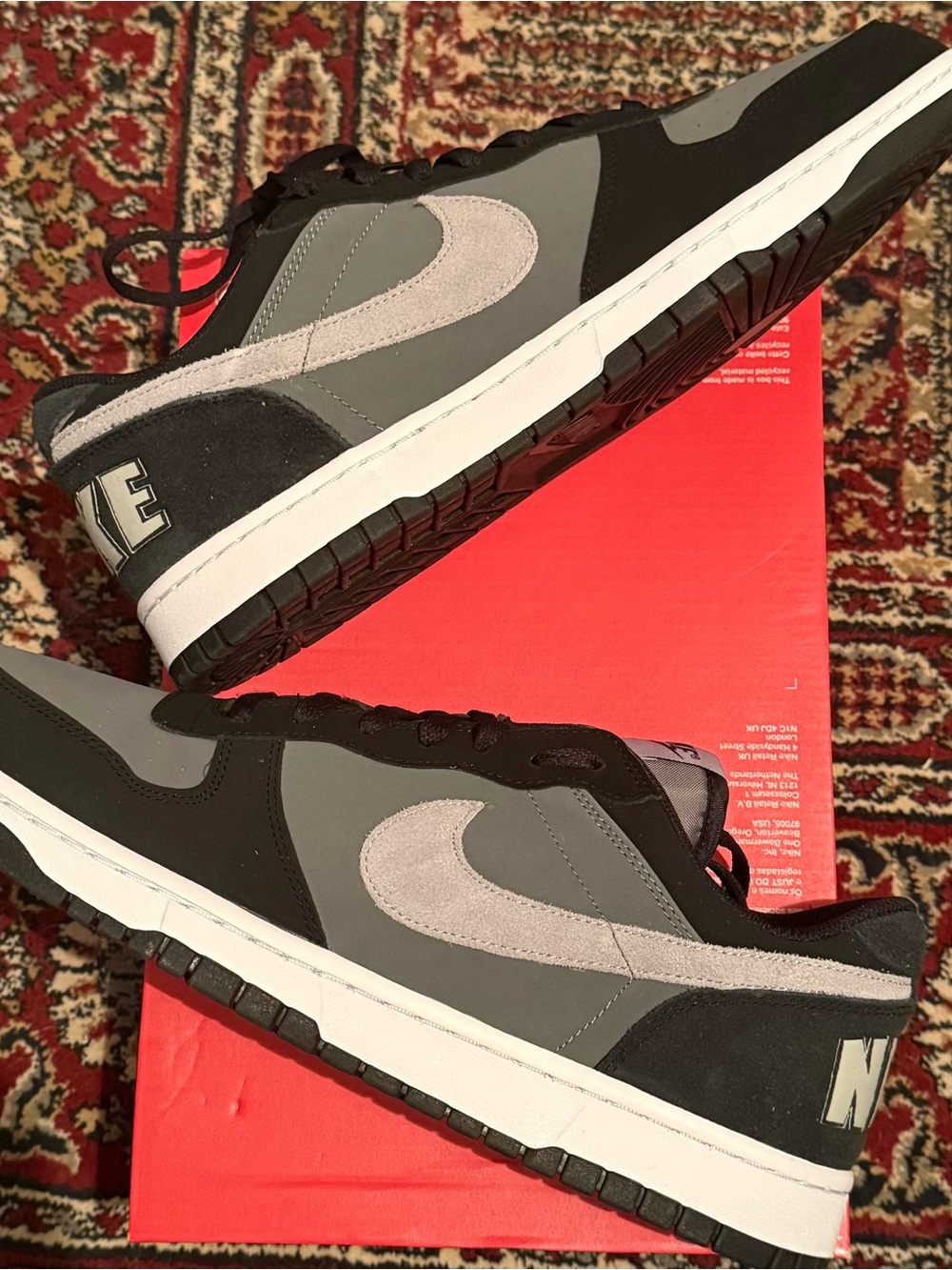 Big Nike Low Lux Smoke Grey - Men’s Black & Gray Low-Top Sneakers